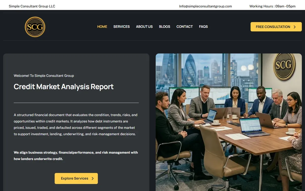 Simple Consultant Group website homepage